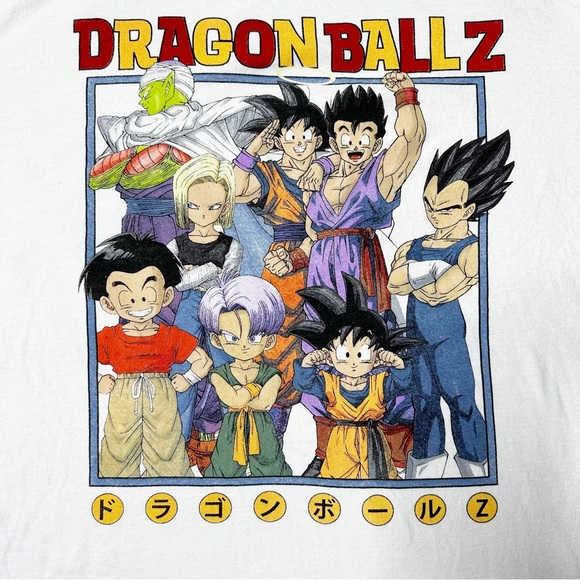 Dragonball Z Graphic T-Shirt Goku Vegeta Anime White Unisex M - Picture 2 of 8